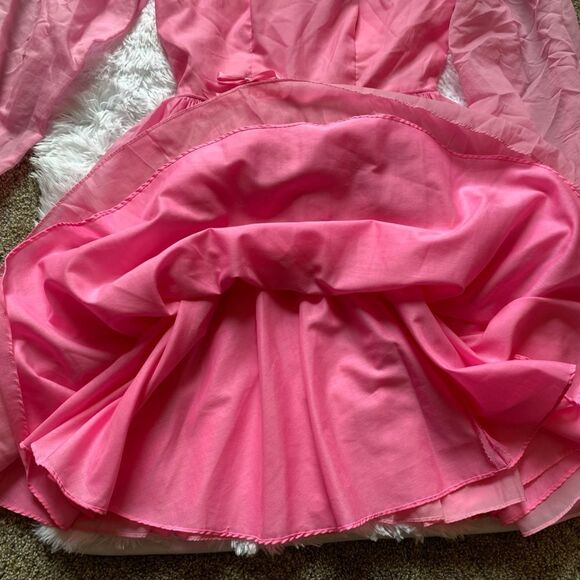 Vintage 60’s Square Dance Dress Swing Handmade Ruffle Pink Prairie Barbiecore - Picture 7 of 16